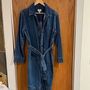 J Crew denim trench coat jacket